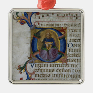 Adorno Metálico Inicial "D" del ms 531 f.169v Historiated que