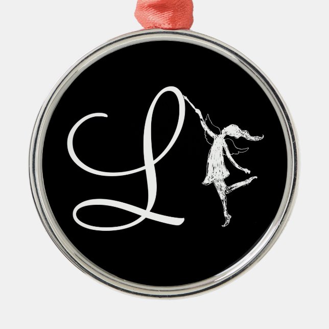 Adorno Metálico Inicial de la hada del arte: L (Frente)