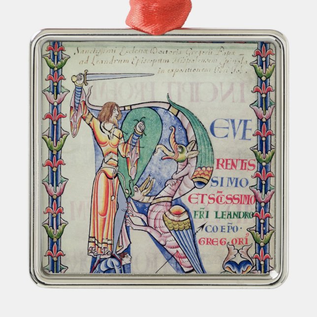 Adorno Metálico Inicial 'R de Historiated (Frente)