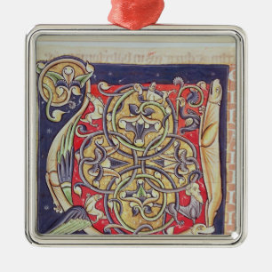 Adorno Metálico Inicial 'U de Historiated