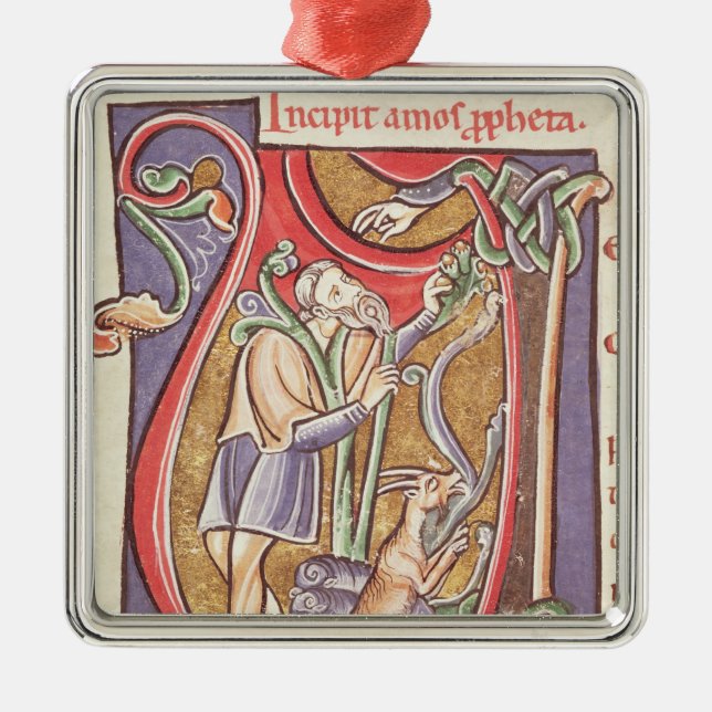 Adorno Metálico Inicial "V" de Historiated que representa los Amos (Frente)