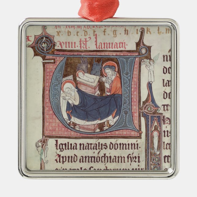 Adorno Metálico Iniciales "U" y 'I de Historiated (Frente)