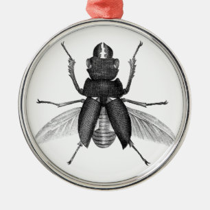 Adorno Metálico Insecto espeluznante del escarabajo con las