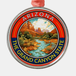 Adorno Metálico Insignia de arte de viaje de Arizona