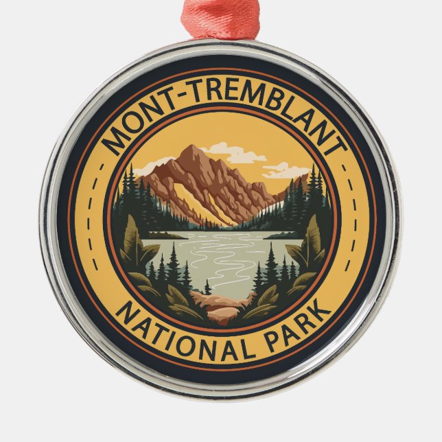 Adorno Metálico Insignia de Canadá del Parque Nacional Mont-Trembl (Frente)