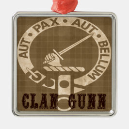 Adorno Metálico Insignia de clan Gunn Escudo - Sepia