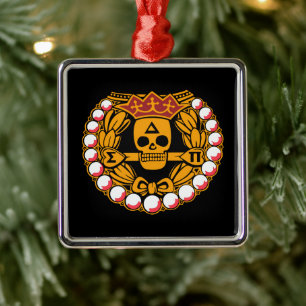 Adorno Metálico Insignia de cráneo de Delta Sigma Pi