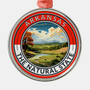 Adorno Metálico Insignia de viaje de arte de Arkansas