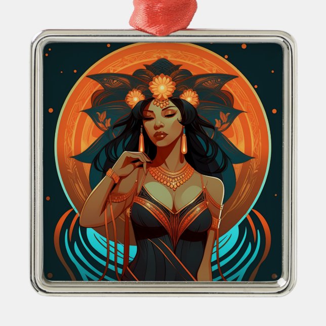 ADORNO METÁLICO INSPIRACIÓN NATIVA #2 (Frente)