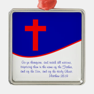 Adorno Metálico Inspirado en la bandera cristiana