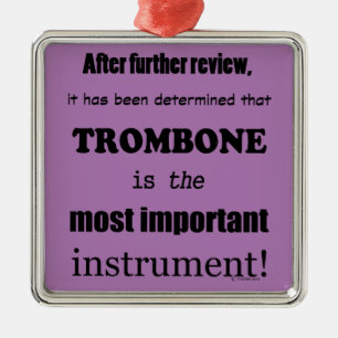 Adorno Metálico Instrumento más importante de trombón
