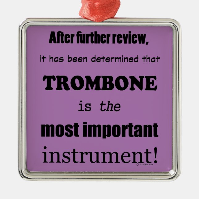 Adorno Metálico Instrumento más importante de trombón (Frente)