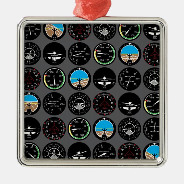 Adorno Metálico Instrumentos de vuelo (Frente)