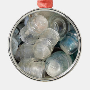 Adorno Metálico Insuladores de vidrio de época