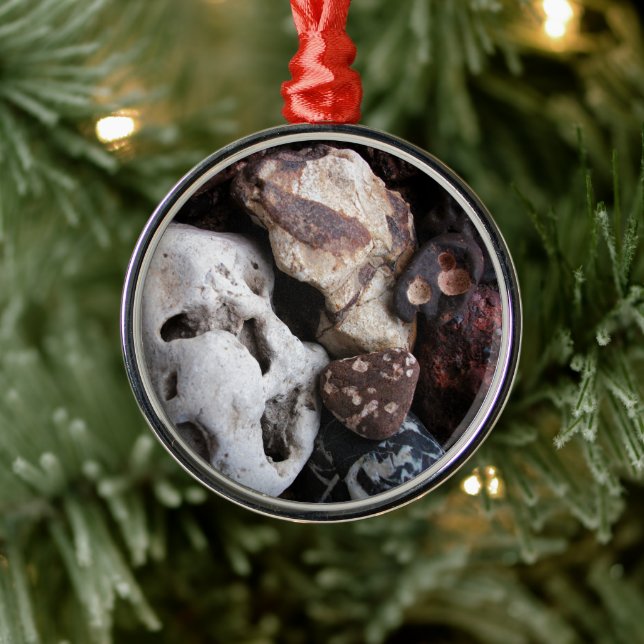 Adorno Metálico Interesantes rocas del lago Michigan (Árbol)