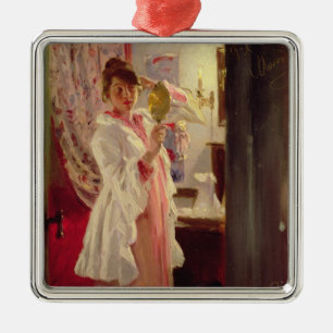 Adorno Metálico Interior con la esposa del artista, 1889