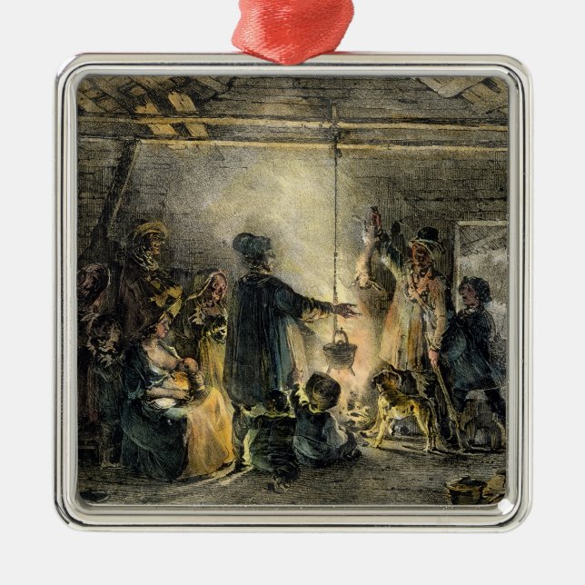 Adorno Metálico Interior de la choza de un minero de carbón (Frente)