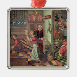 Adorno Metálico Interior de la cocina, la cena en Emmaus