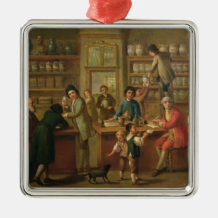 Adorno Metálico Interior de una farmacia