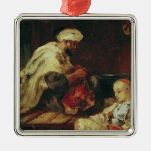 Adorno Metálico Interior del taller de un sastre árabe