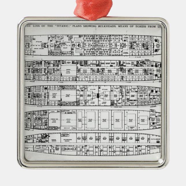 Adorno Metálico Investigación en la pérdida del titánico: (Frente)