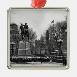 Adorno Metálico Invierno en Union Square de la ciudad de Nueva Yor