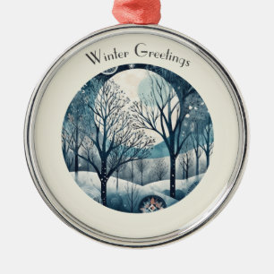 Adorno Metálico Invierno escandinavo, personalizable