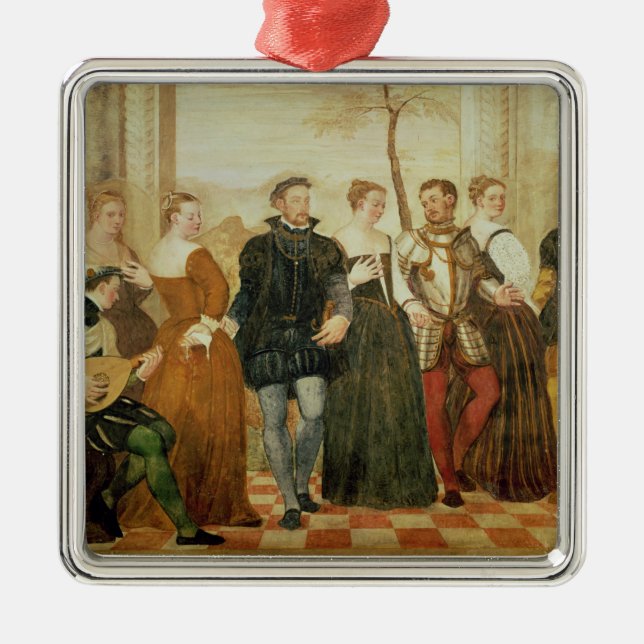Adorno Metálico Invitación a la danza, 1570 (Frente)