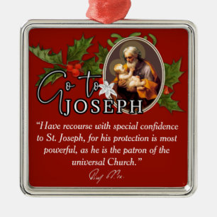 Adorno Metálico Ir a la firma del Papa católico de San José