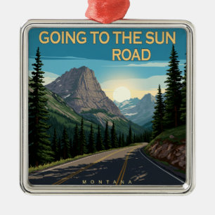 Adorno Metálico Ir Al Paisaje De Sun Road Montana