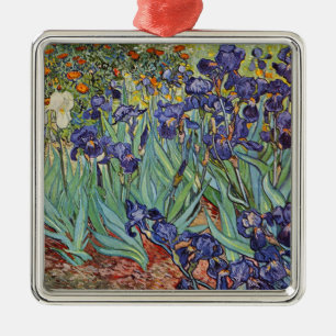 Adorno Metálico Irises de Van Gogh Pintura Impresionista