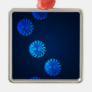 Adorno Metálico Irish Design Blue Crystal