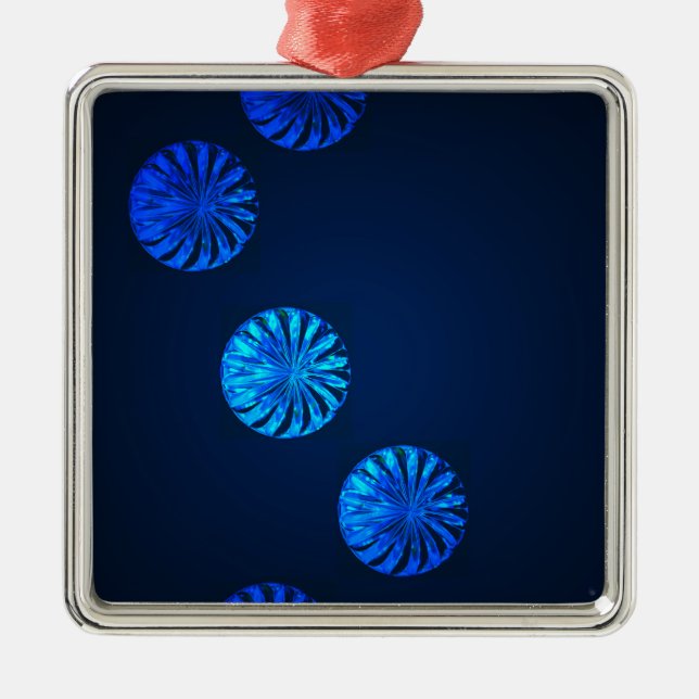 Adorno Metálico Irish Design Blue Crystal (Frente)