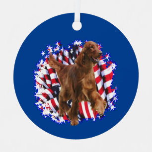 Adorno Metálico Irish Setter Patriot