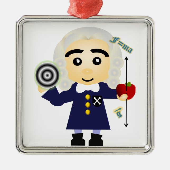 Adorno Metálico Isaac Newton (Frente)