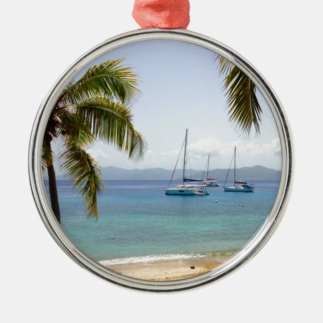 Adorno Metálico Isla British Virgin Islands del tonelero (Frente)