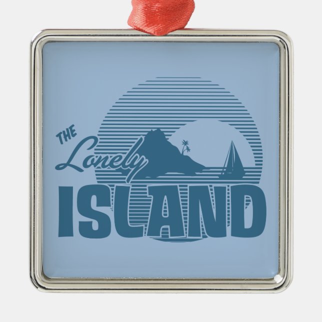 Adorno Metálico Isla de Dookie - azul (Frente)