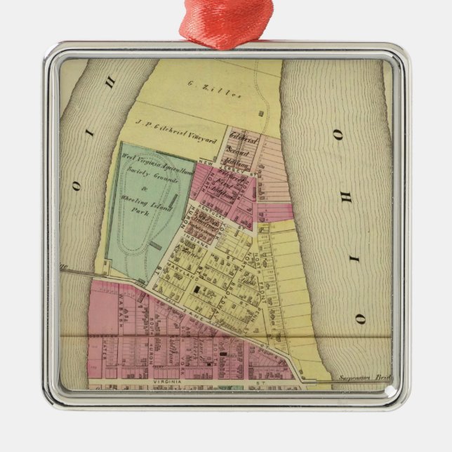 Adorno Metálico Isla de Ruedas (Frente)