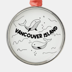 Adorno Metálico Isla de Vancouver Canadá Ballenas