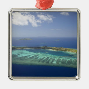 Adorno Metálico Isla Mana y arrecife de coral, Islas Mamanuca