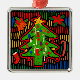 Adorno Metálico Isla San Blas Árbol de Navidad Mola