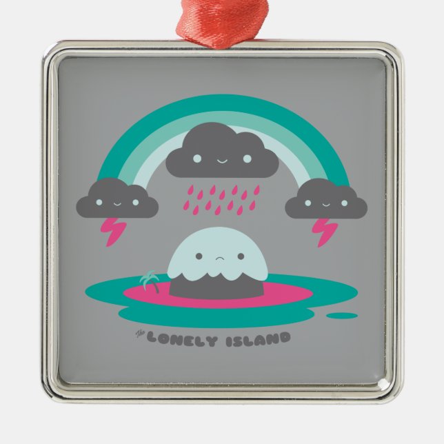 Adorno Metálico Isla triste 2 (Frente)