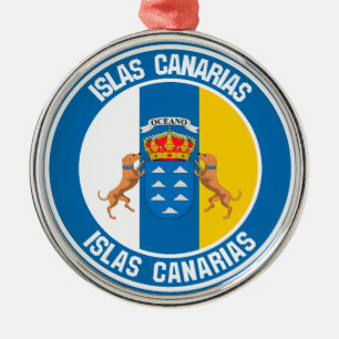 Adorno Metálico Islas Canarias Round Emblem