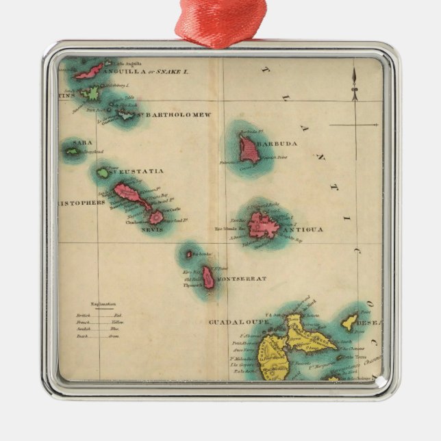 Adorno Metálico Islas de sotavento (Frente)