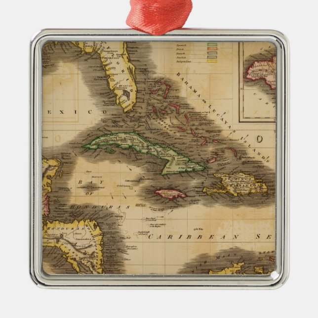 Adorno Metálico Islas del oeste de la India (Frente)