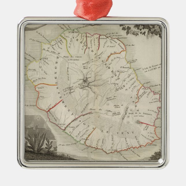 Adorno Metálico Isle De La Reunion (Frente)