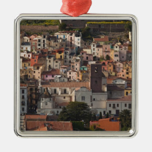 Adorno Metálico Italia, Cerdeña, Bosa. Vista de la ciudad con Cas