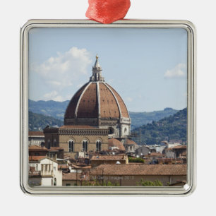 Adorno Metálico Italia, Florencia, paisaje urbano con el Duomo