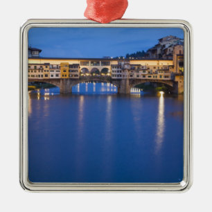 Adorno Metálico Italia, Florencia, Reflejos nocturnos en el