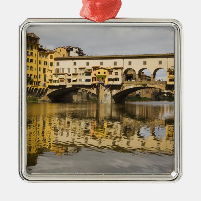Adorno Metálico Italia, Florencia, reflexiones en el río Arno (Frente)
